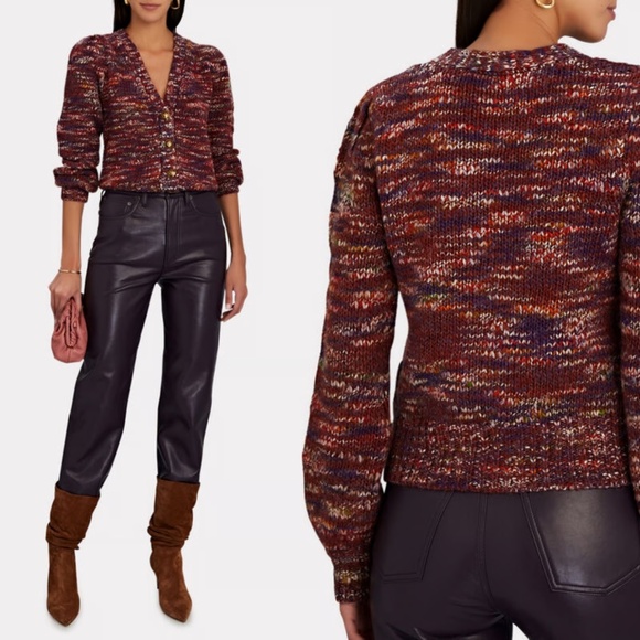 Veronica Beard Sweaters - NWT Veronica Beard Amosa Knit Puff-Sleeve Cardigan - size XL